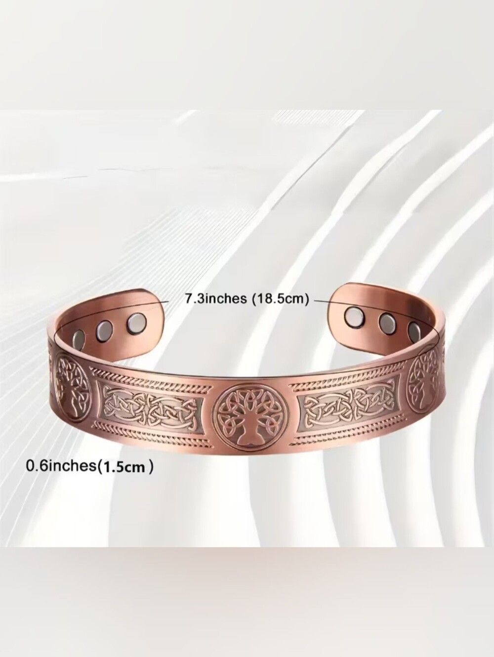 Copper Tree of Life Magnetic Therapy Bracelet, NIP - Picture 4 of 4